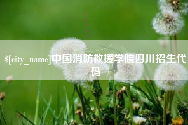 沧州中国消防救援学院四川招生代码