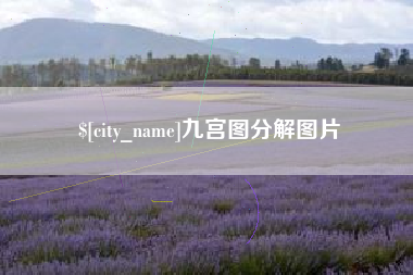 沧州九宫图分解图片