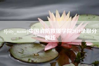 沧州中国消防救援学院2019录取分数线