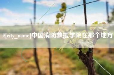 沧州中国消防救援学院在那个地方