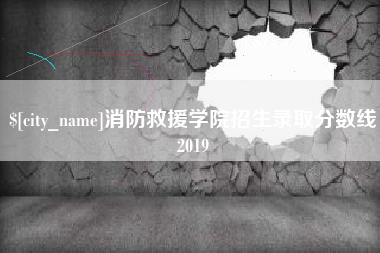 沧州消防救援学院招生录取分数线2019