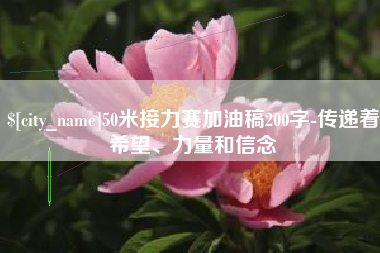 沧州50米接力赛加油稿200字-传递着希望、力量和信念
