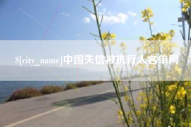 沧州中国失信被执行人名单网