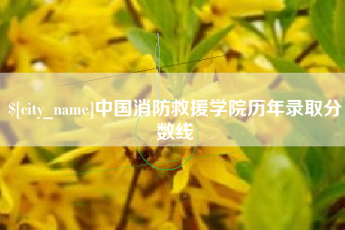 沧州中国消防救援学院历年录取分数线