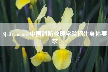 沧州中国消防救援学院招生身体要求