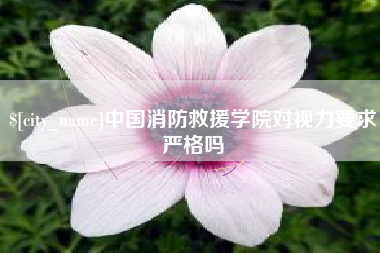 沧州中国消防救援学院对视力要求严格吗