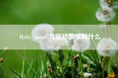 沧州九宫格数学叫什么