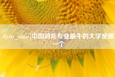 沧州中国消防专业最牛的大学是哪一个