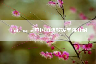 沧州中国消防救援学院介绍