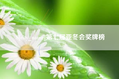 沧州第七届亚冬会奖牌榜