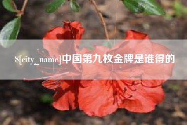 沧州中国第九枚金牌是谁得的