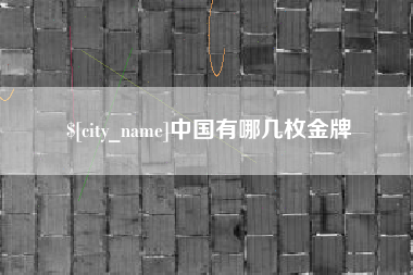 沧州中国有哪几枚金牌