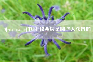 沧州中国6枚金牌是哪些人获得的