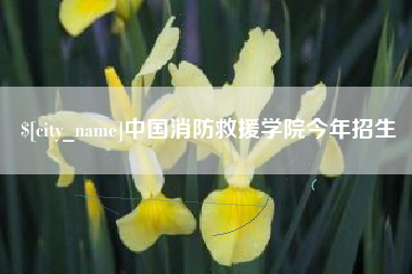 沧州中国消防救援学院今年招生