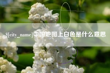 沧州中国地图上白色是什么意思