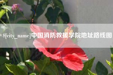 沧州中国消防救援学院地址路线图