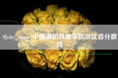 沧州中国消防救援学院浙江省分数线