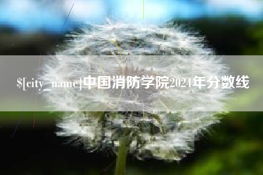 沧州中国消防学院2024年分数线
