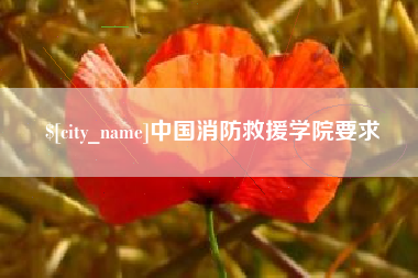 沧州中国消防救援学院要求