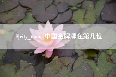 沧州中国金牌牌在第几位