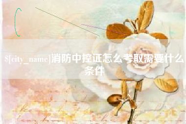 沧州消防中控证怎么考取需要什么条件