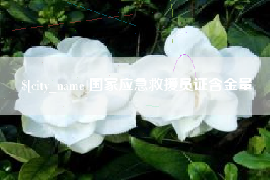 沧州国家应急救援员证含金量