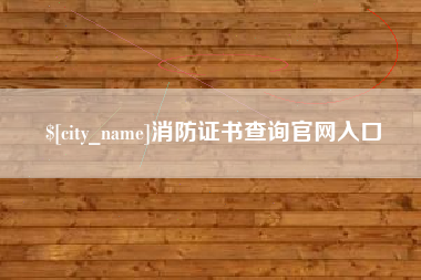 沧州消防证书查询官网入口