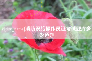 沧州消防设施操作员证考试题库多少道题