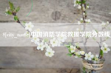 沧州中国消防学院救援学院分数线